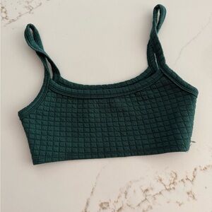 Princess Polly Teal Textured Crop Top